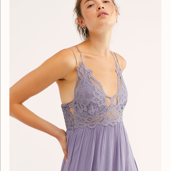 ONE LEFT! Free People Adella Maxi Slip Dress Slate - Picture 3 of 9
